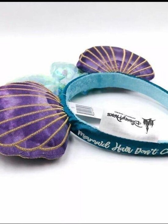 Disney Parks Ears Little Mermaid Ariel Purple Iridescent Minnie Ears NWT main image 6